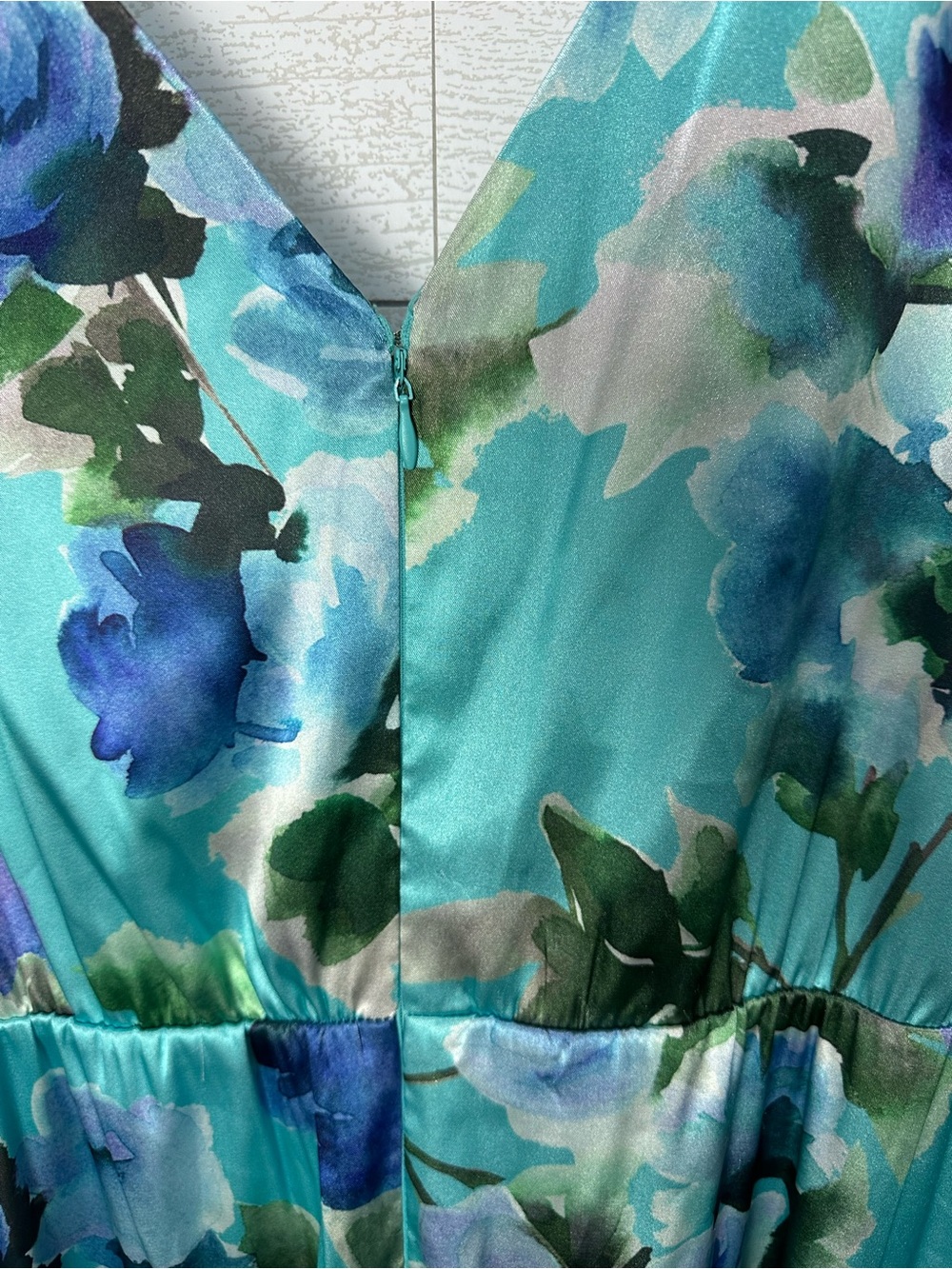 NWT Eliza J Teal Multi Ruffled Dress Size 20W - Picture 14 of 16